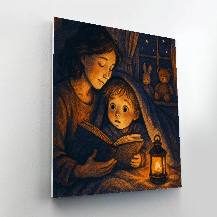 Bedtime Story By Lantern Light Numbered painting kits