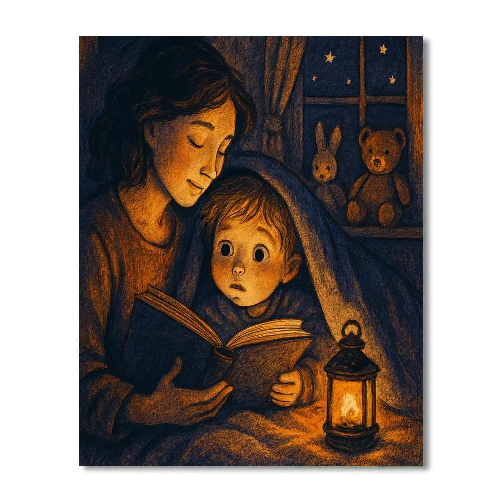 Bedtime Story By Lantern Light Numbered painting kits