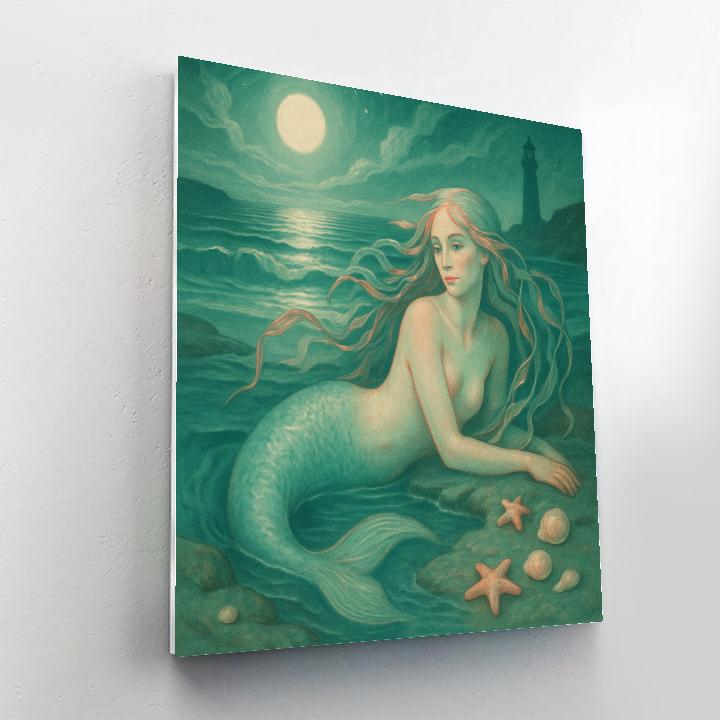 Mermaid Tide Whisper paint by numbers