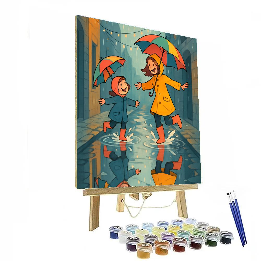 Raincoat Dance In The Alley Number painting