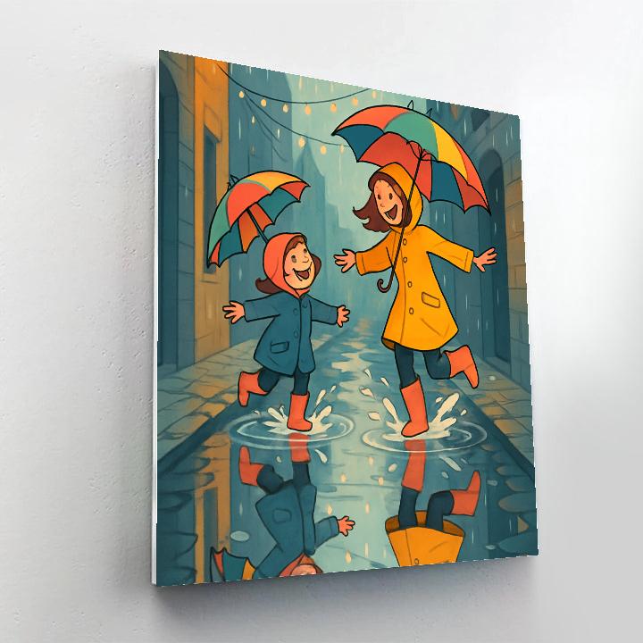 Raincoat Dance In The Alley Number painting