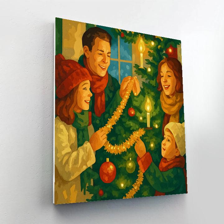 Twilight Tinsel Gathering painting number kit