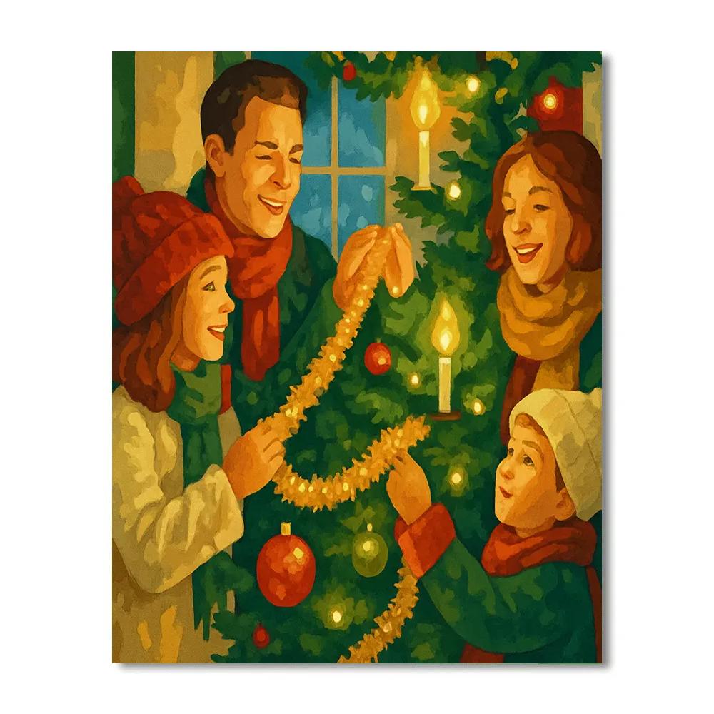 Twilight Tinsel Gathering painting number kit
