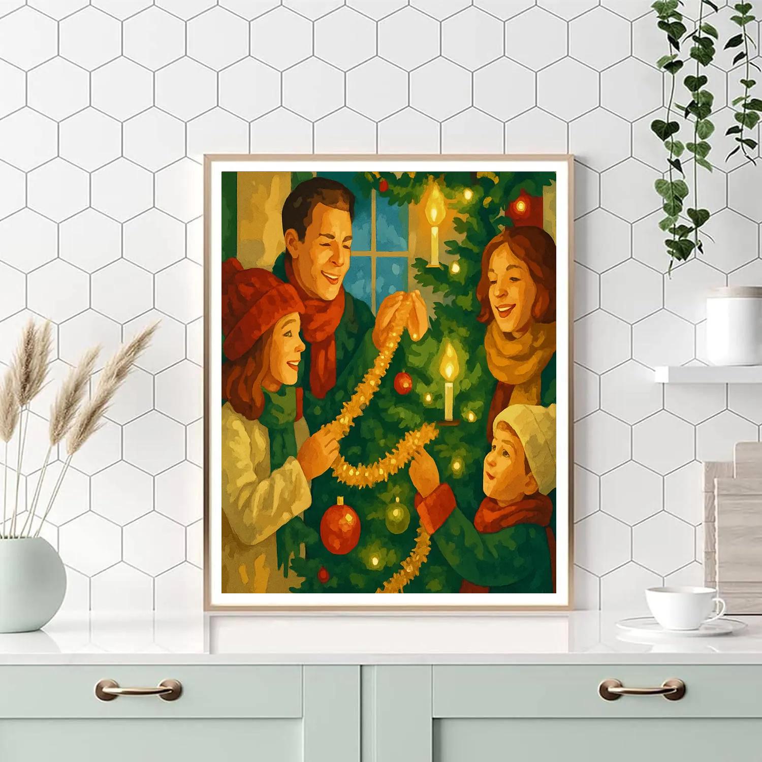 Twilight Tinsel Gathering painting number kit