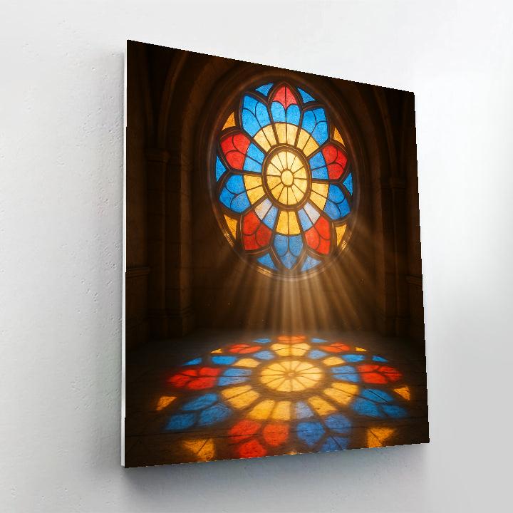 Stained Glass Morning Rays paint by number
