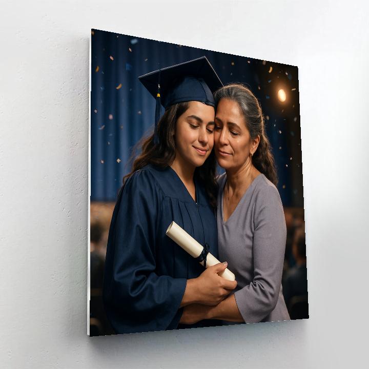 Mother And Teen At Graduation paint by number