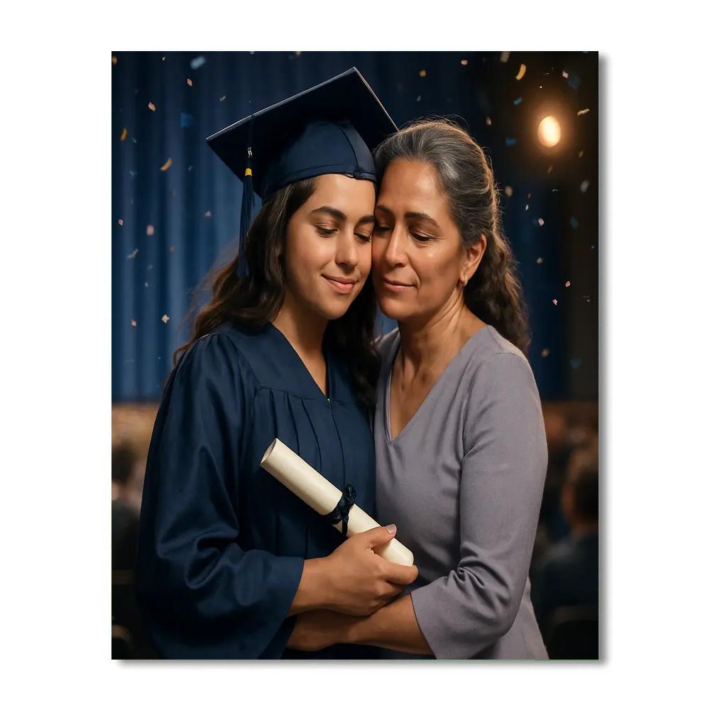 Mother And Teen At Graduation paint by number