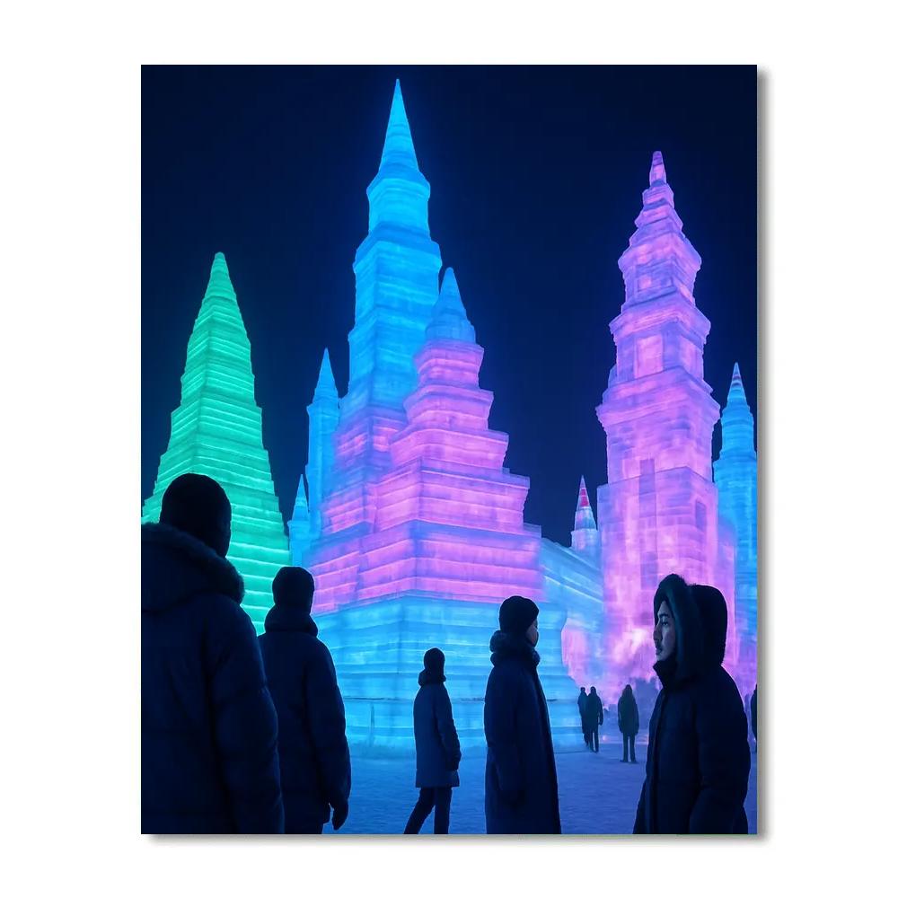 Harbin Ice Festival Sculpture Park DIY paint by numbers