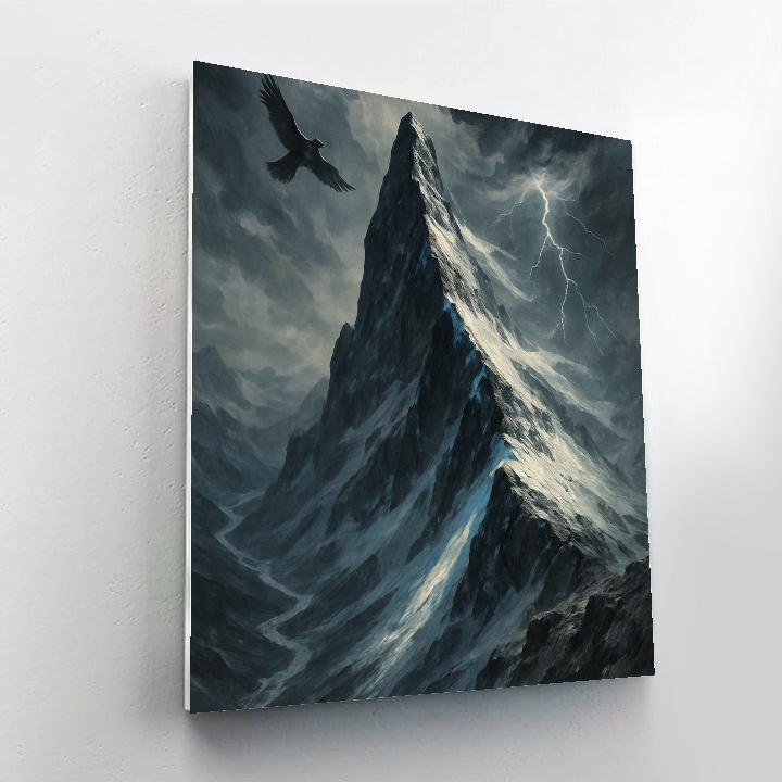 Mountain Storm Crest paint by number