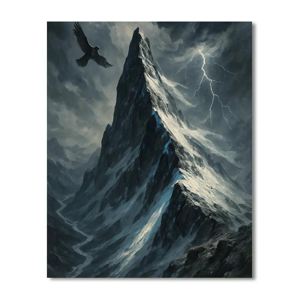 Mountain Storm Crest paint by number