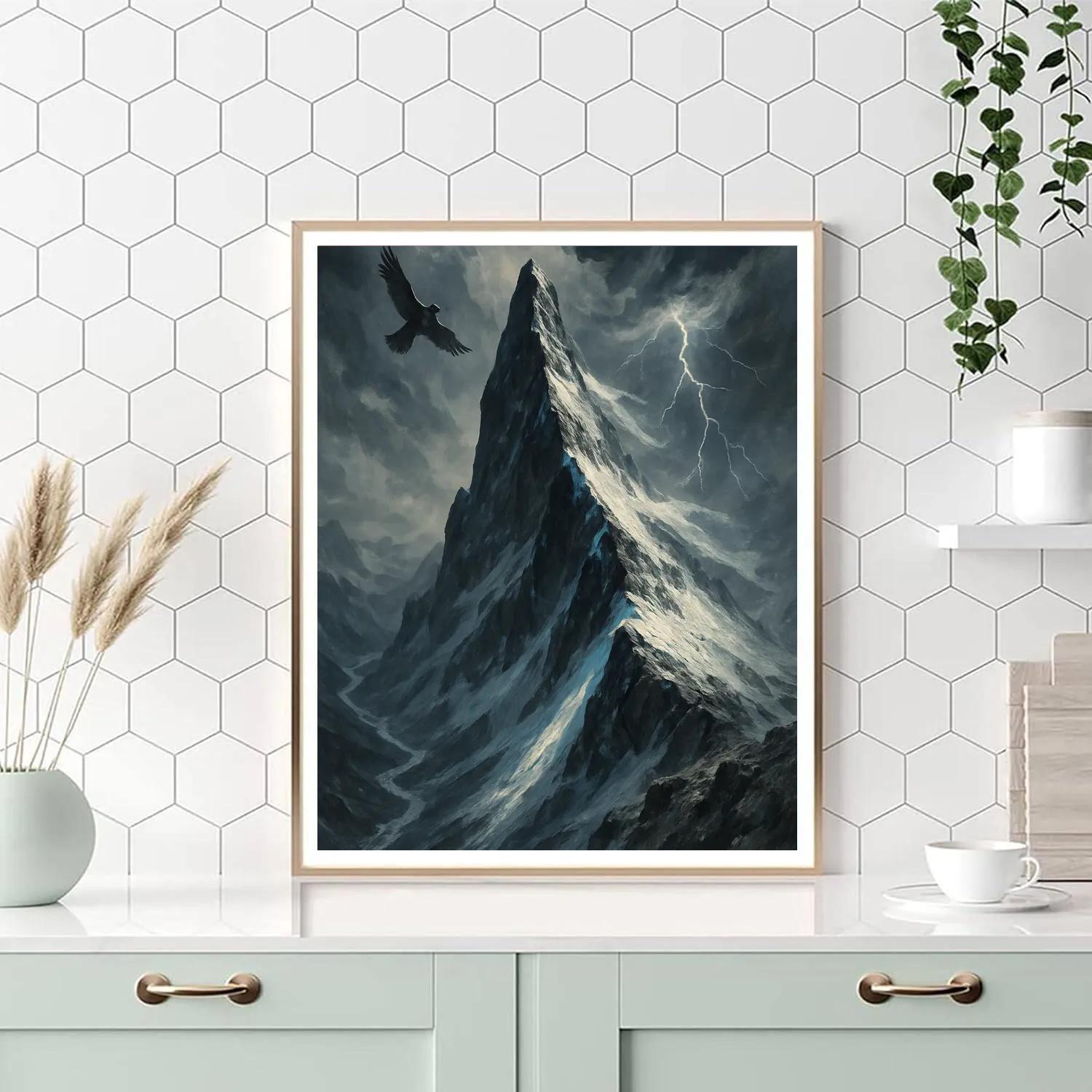 Mountain Storm Crest paint by number