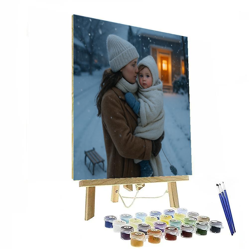 First Snow Carry Home Paint by numbers art