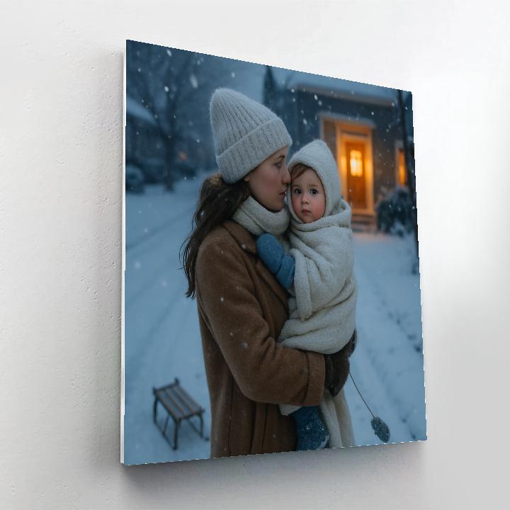 First Snow Carry Home Paint by numbers art