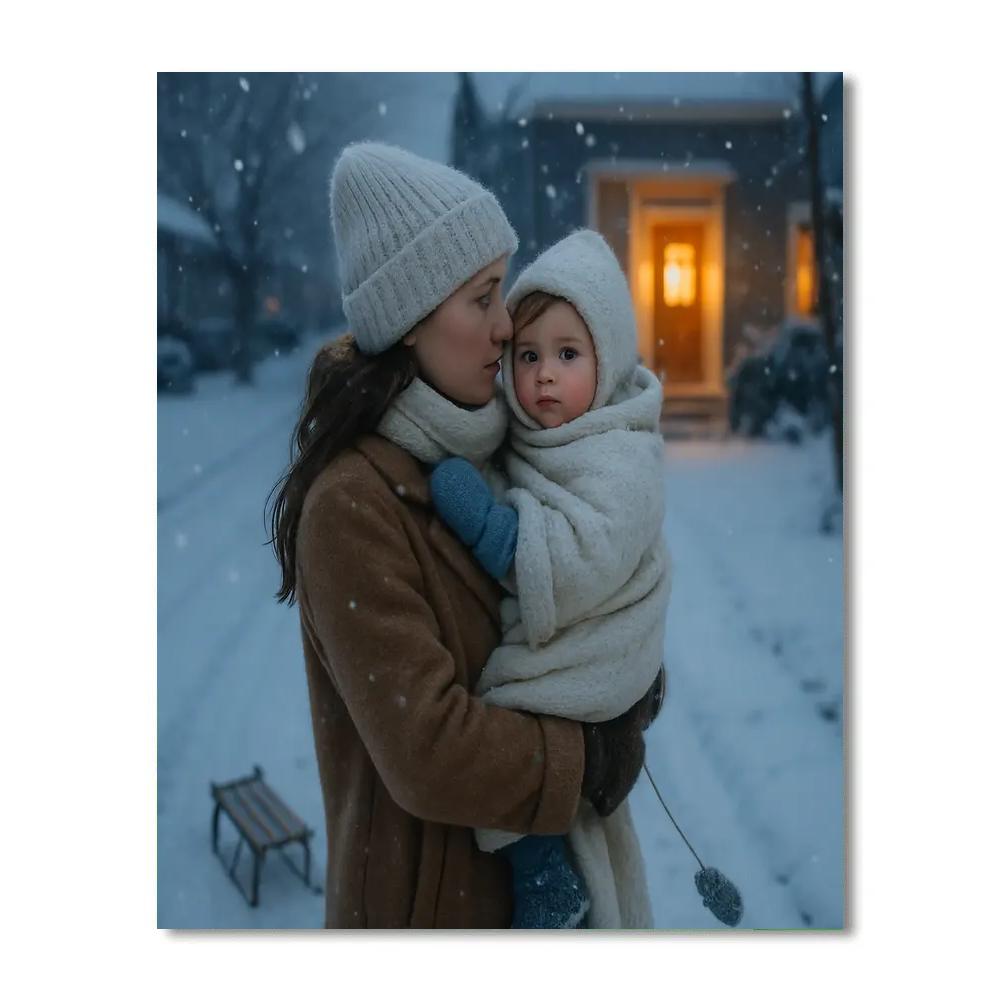First Snow Carry Home Paint by numbers art