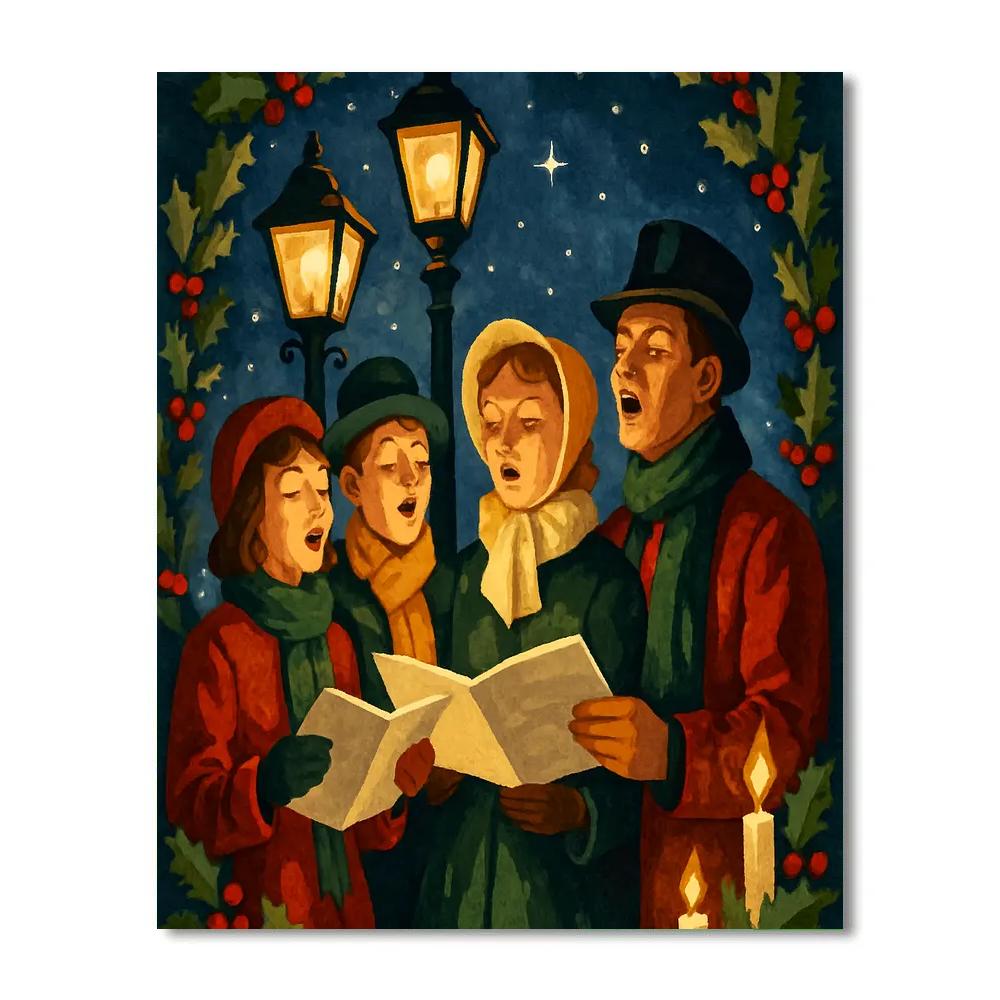 Midnight Carol Chorus Paint by numbers art