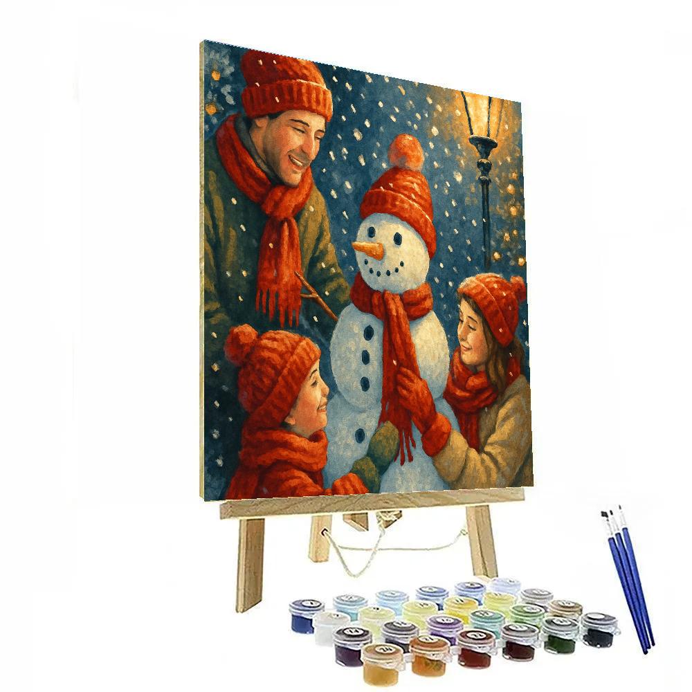 Silent Snowfall Symphony DIY paint by numbers