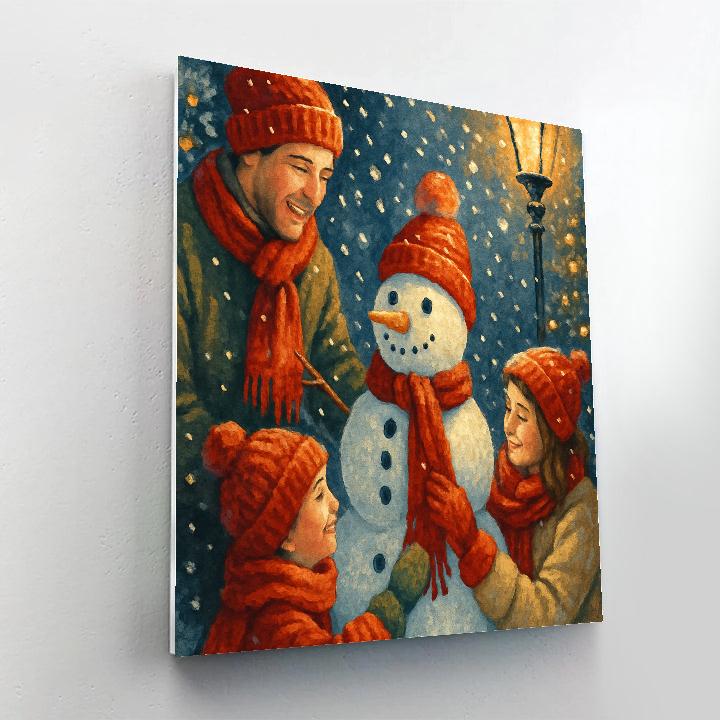 Silent Snowfall Symphony DIY paint by numbers