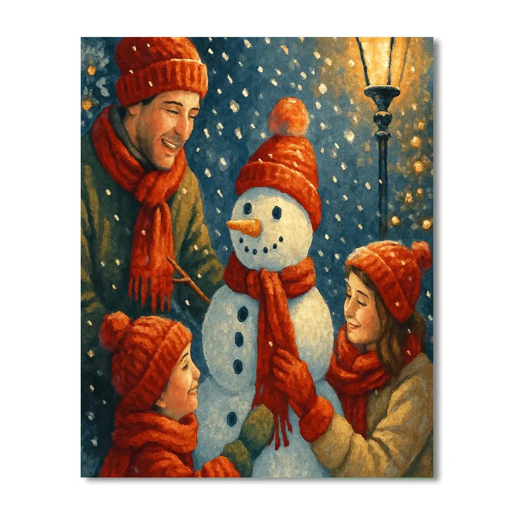 Silent Snowfall Symphony DIY paint by numbers