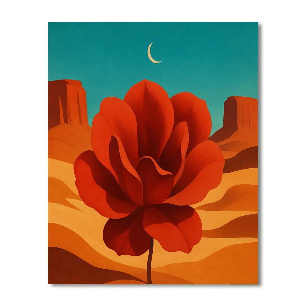 Georgia O Keeffe Desert Petal Echo paint by color