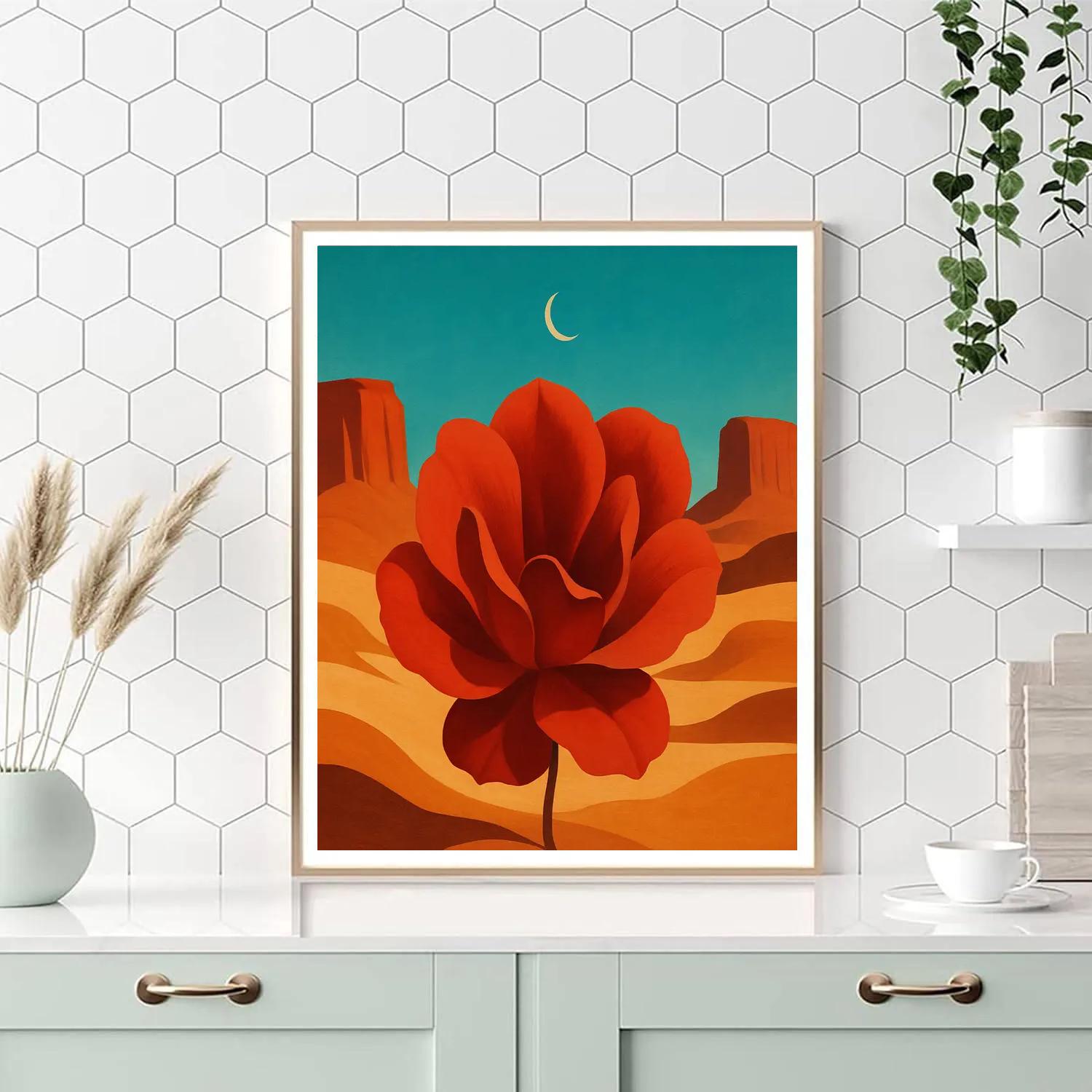 Georgia O Keeffe Desert Petal Echo paint by color
