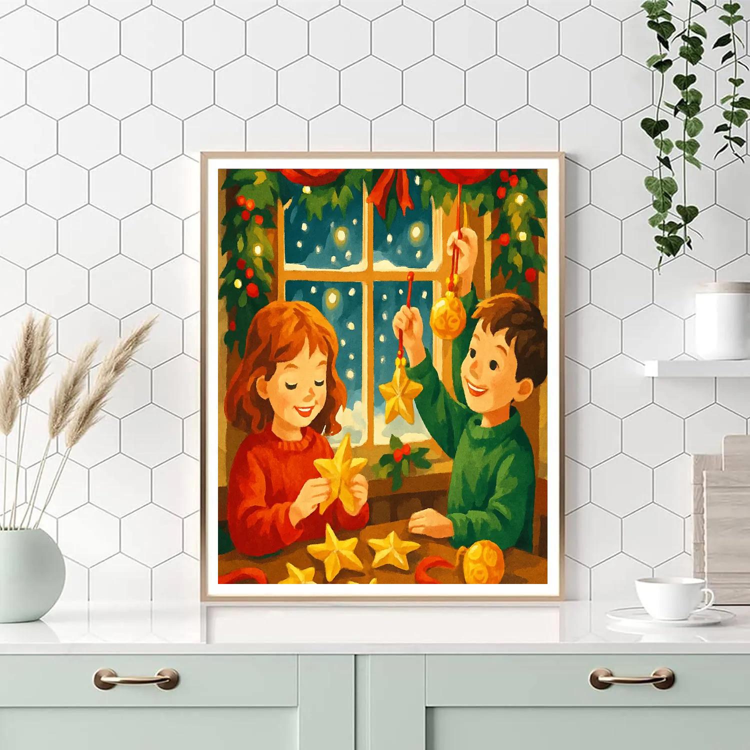 Sparkling Star Workshop Number painting