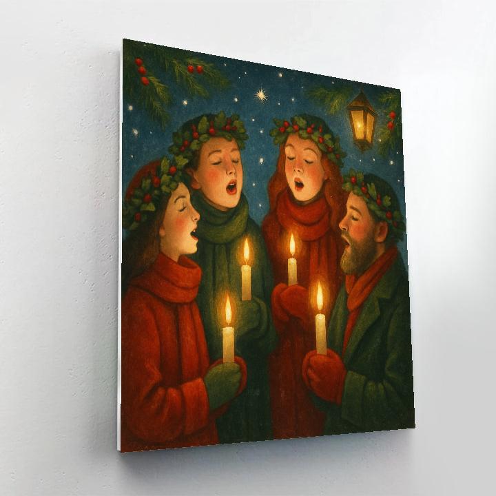 Caroling Candle Circle paint by color