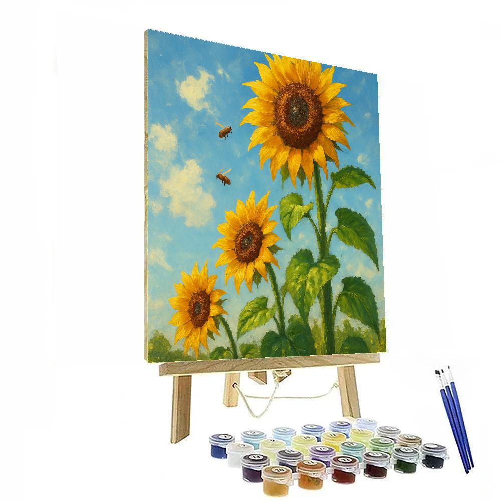 Sunflower Skyward Gaze paint by color