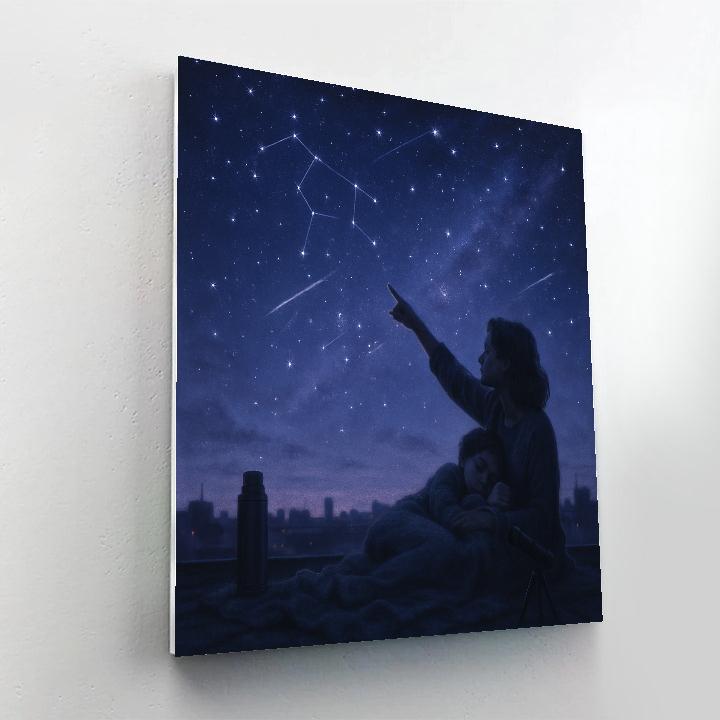 Mother And Child Stargazing Blanket Numbered painting kits