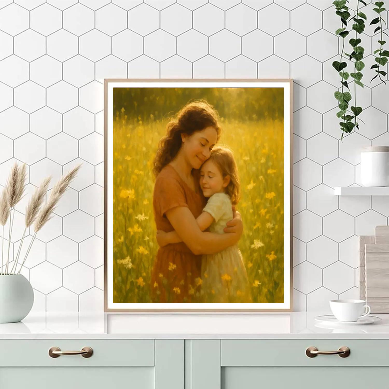 Sunlit Meadow Embrace Numbered painting kits