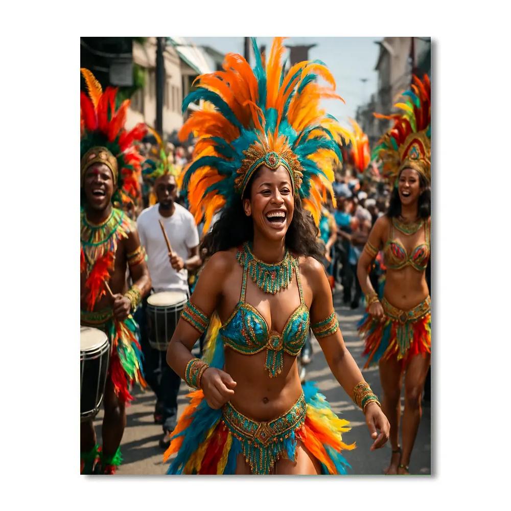 Carnival Calabar Street Extravaganza paint by color