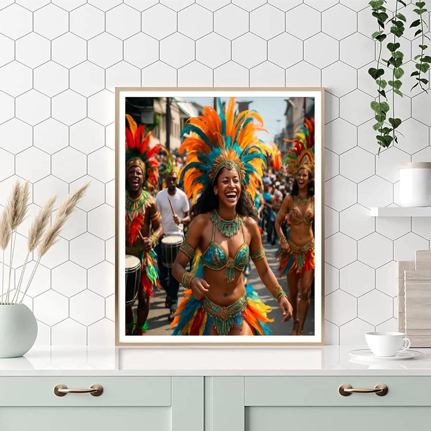 Carnival Calabar Street Extravaganza paint by color