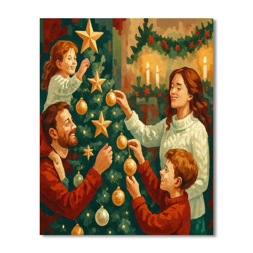 Twinkling Tree Tradition Numbered painting kits