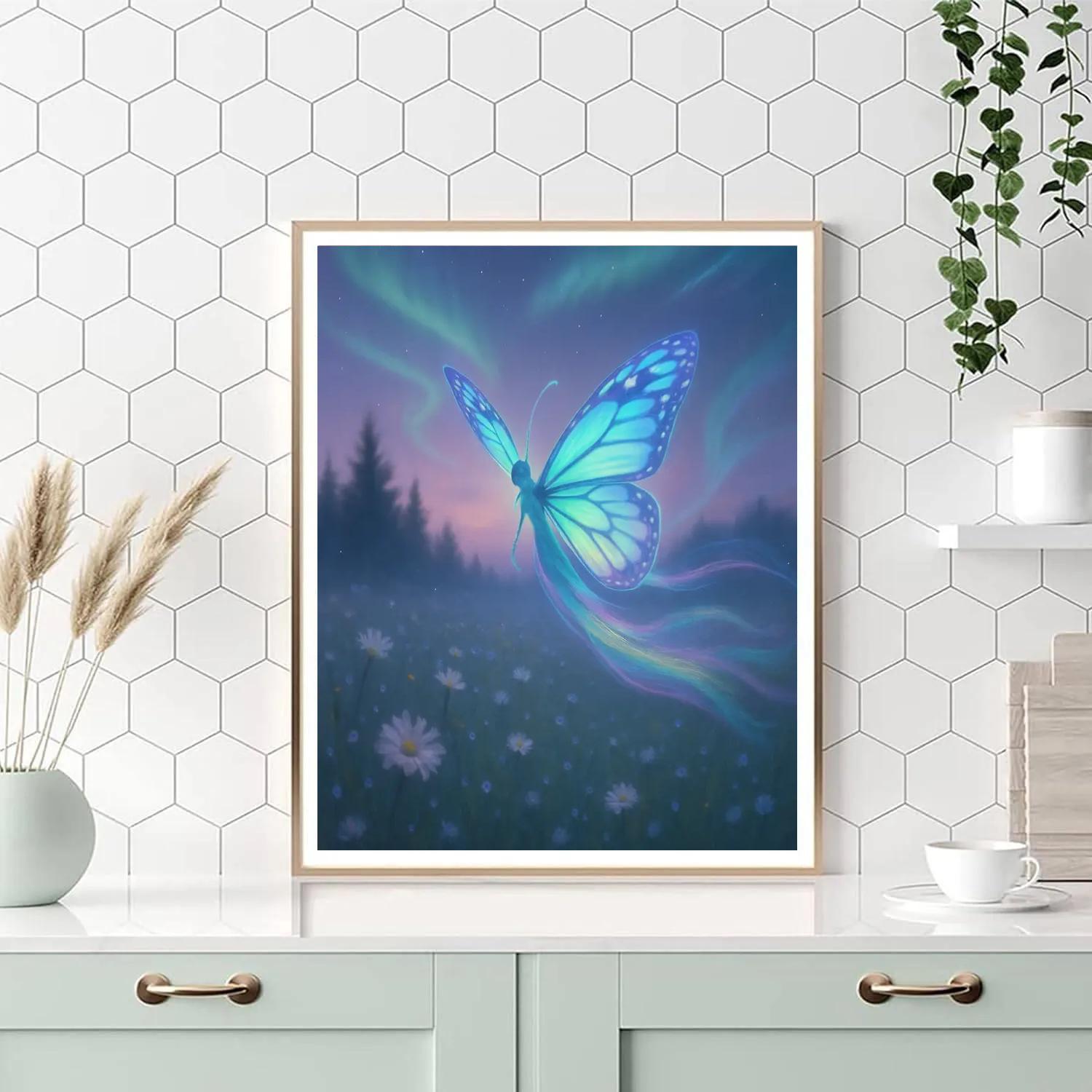 Butterfly Aurora Drift Painting by numbers kit