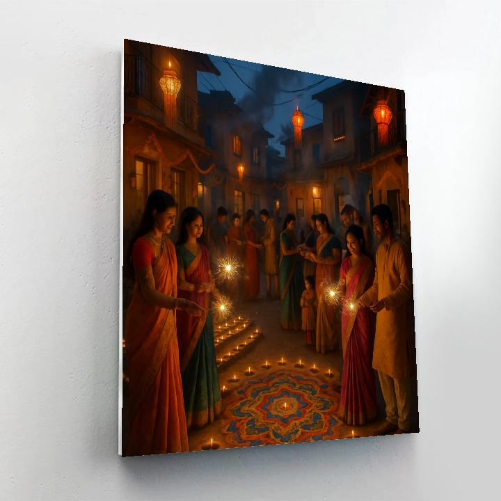 Diwali Festival Of Lights Celebration paint by numbers