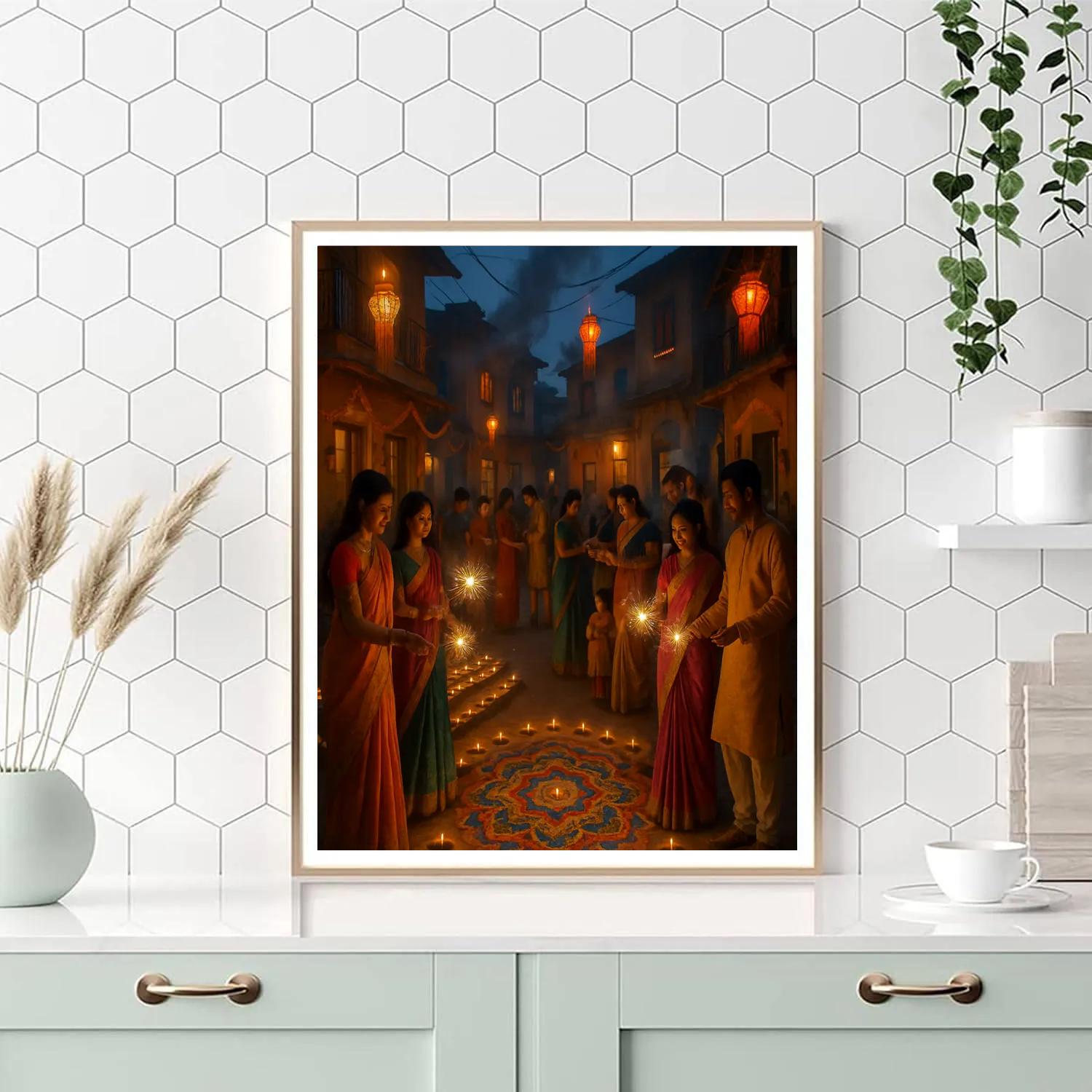 Diwali Festival Of Lights Celebration paint by numbers