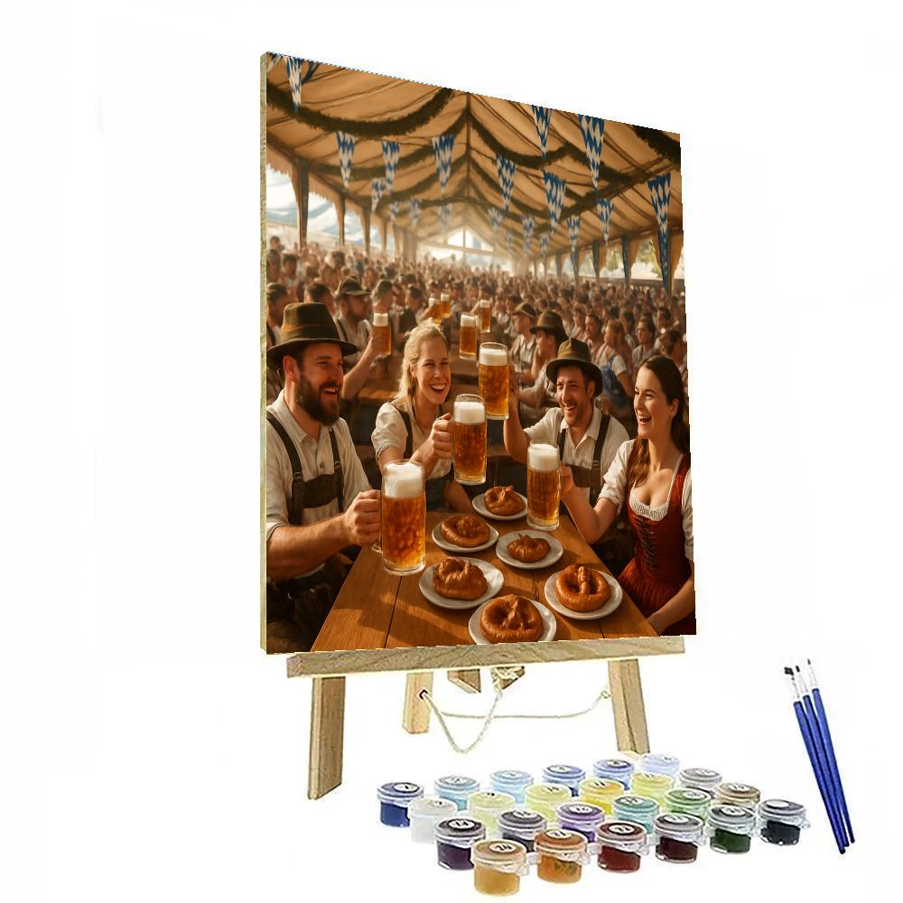 Oktoberfest Traditional Cheers painting number kit