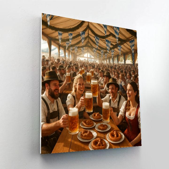 Oktoberfest Traditional Cheers painting number kit