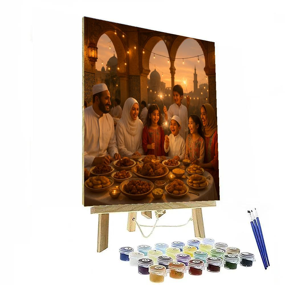 Eid Al-Fitr Evening Feast painting number kit