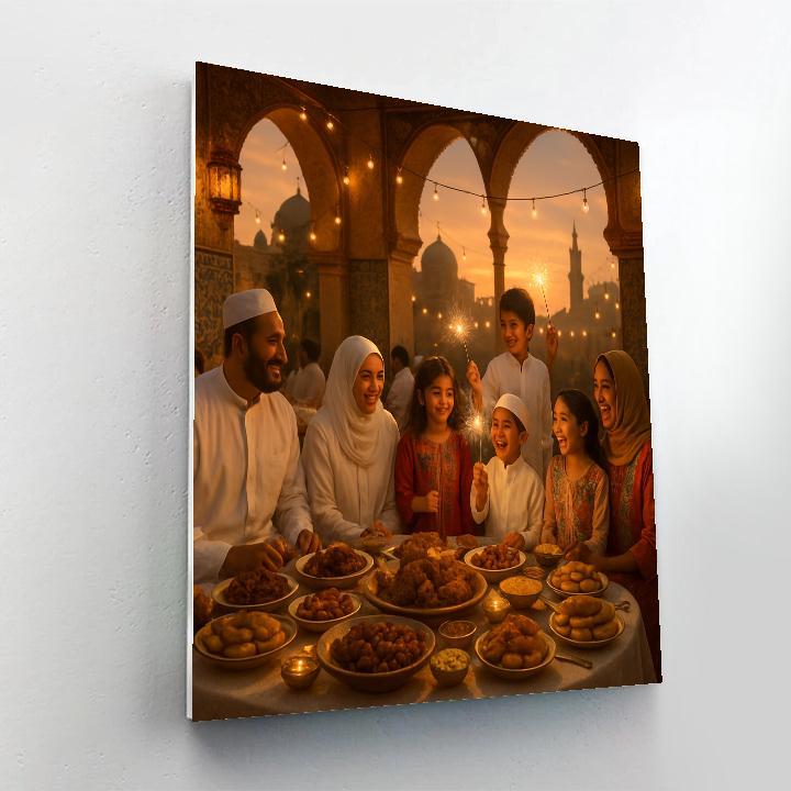 Eid Al-Fitr Evening Feast painting number kit