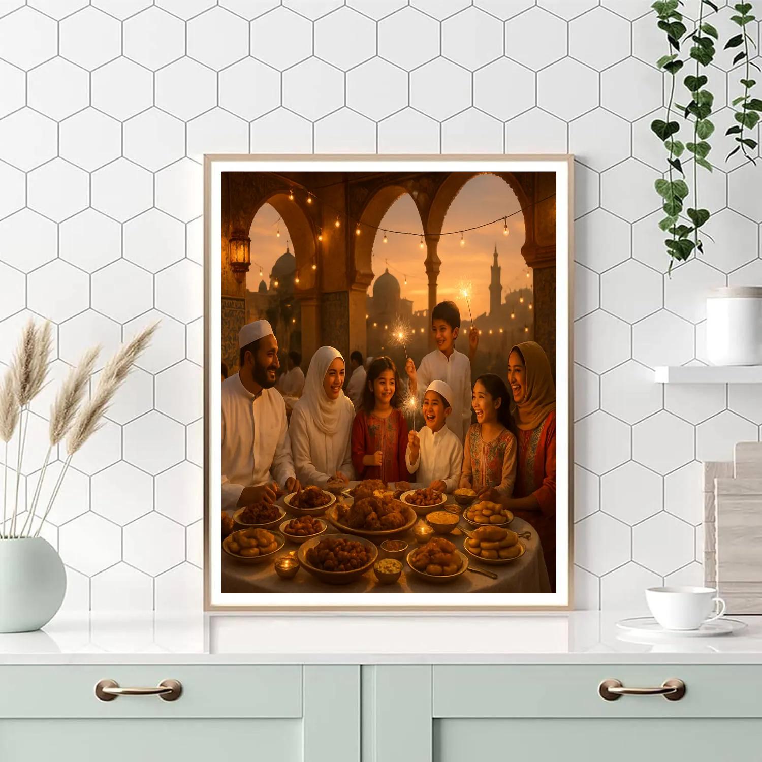 Eid Al-Fitr Evening Feast painting number kit