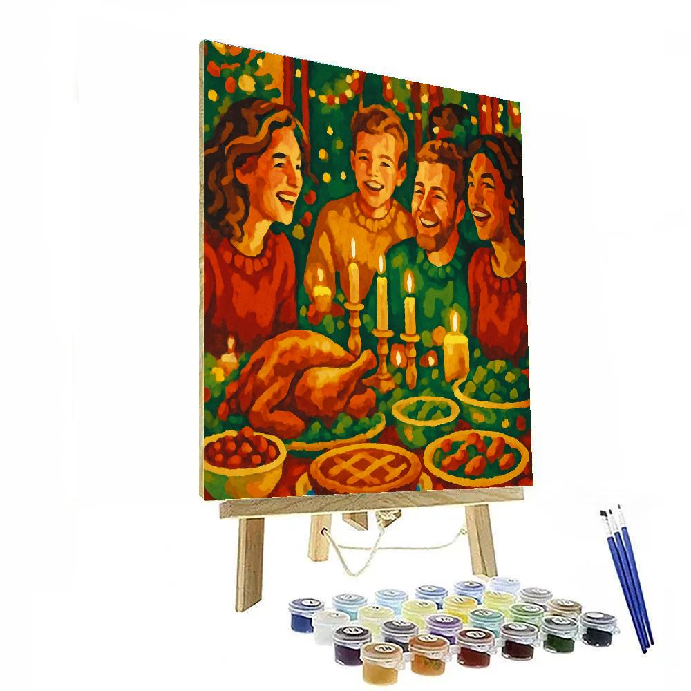 Holly Jolly Family Feast Paint by numbers kits
