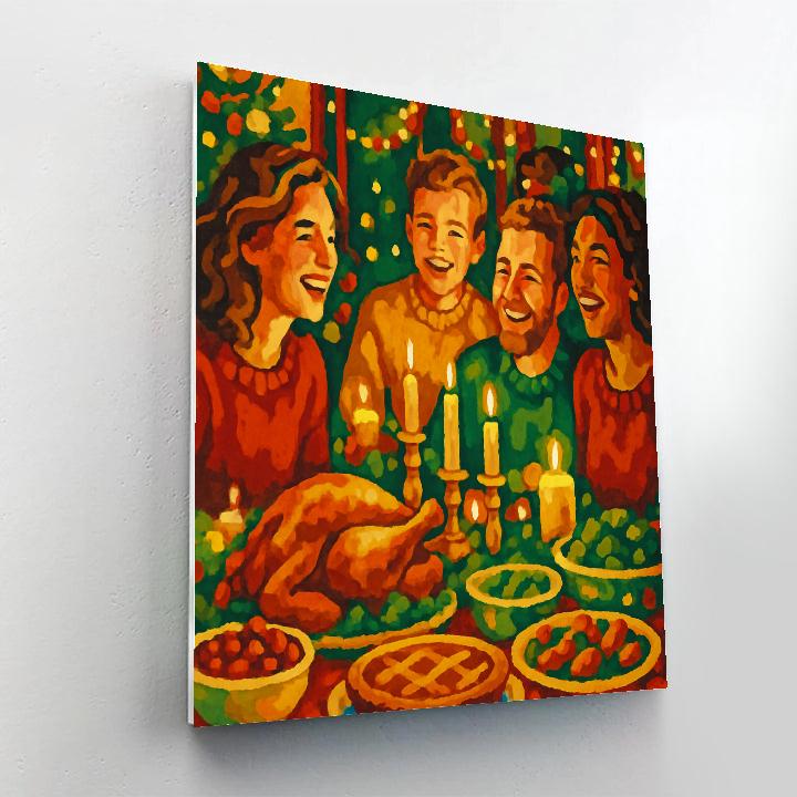 Holly Jolly Family Feast Paint by numbers kits