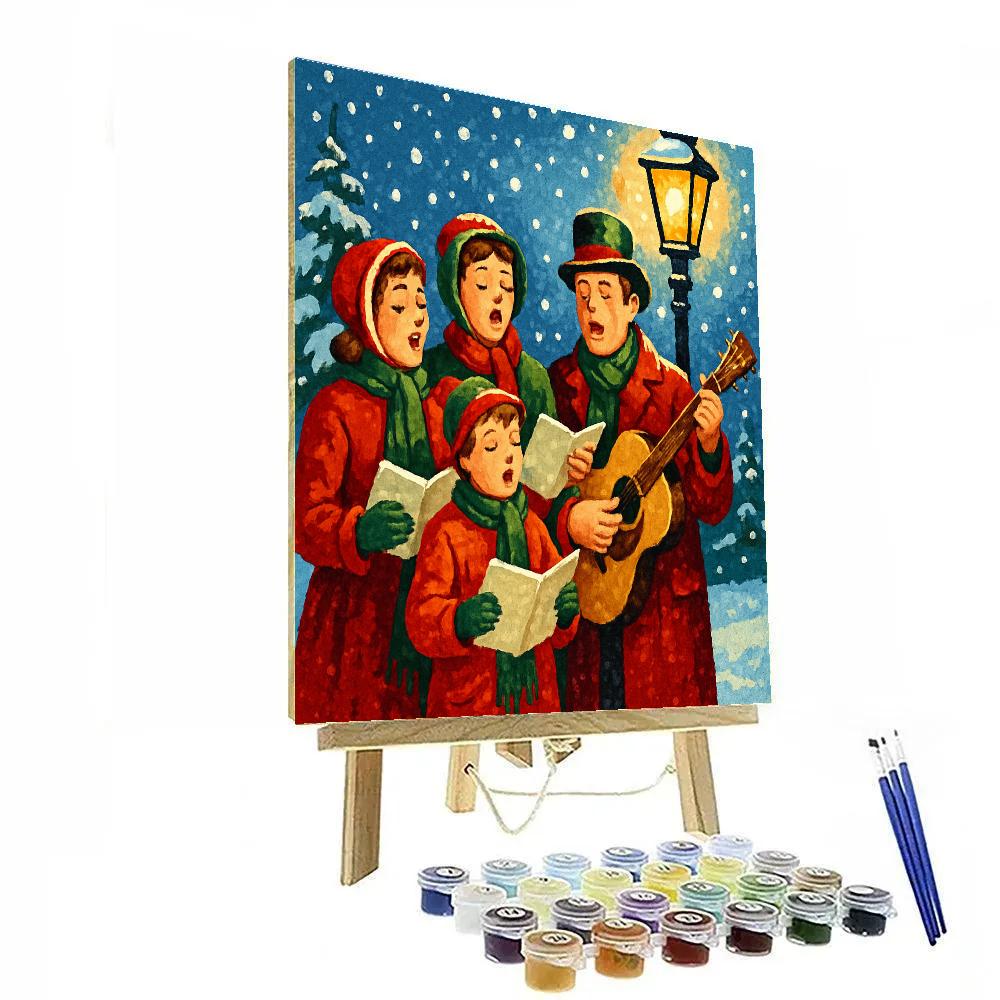 Glistening Snowfall Symphony Paint by numbers kits