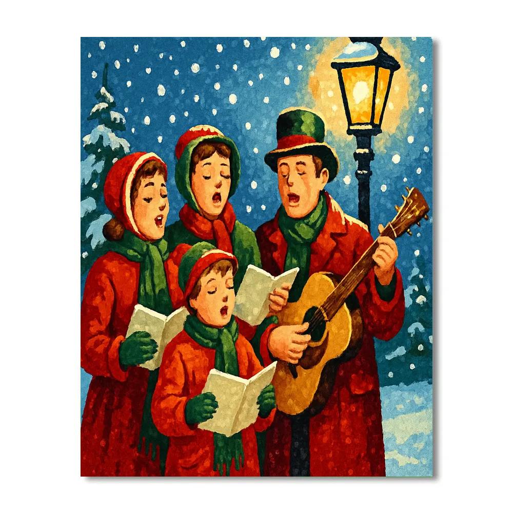 Glistening Snowfall Symphony Paint by numbers kits