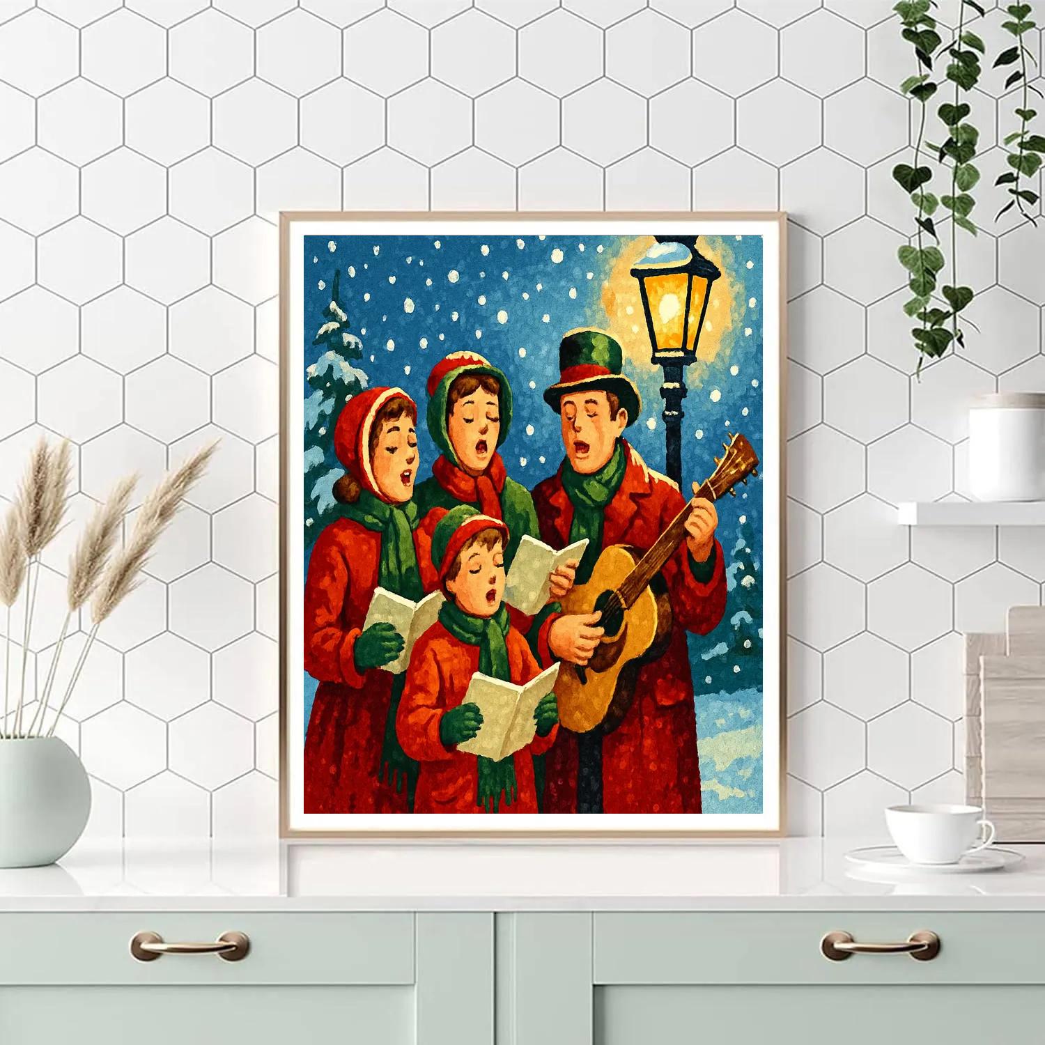 Glistening Snowfall Symphony Paint by numbers kits