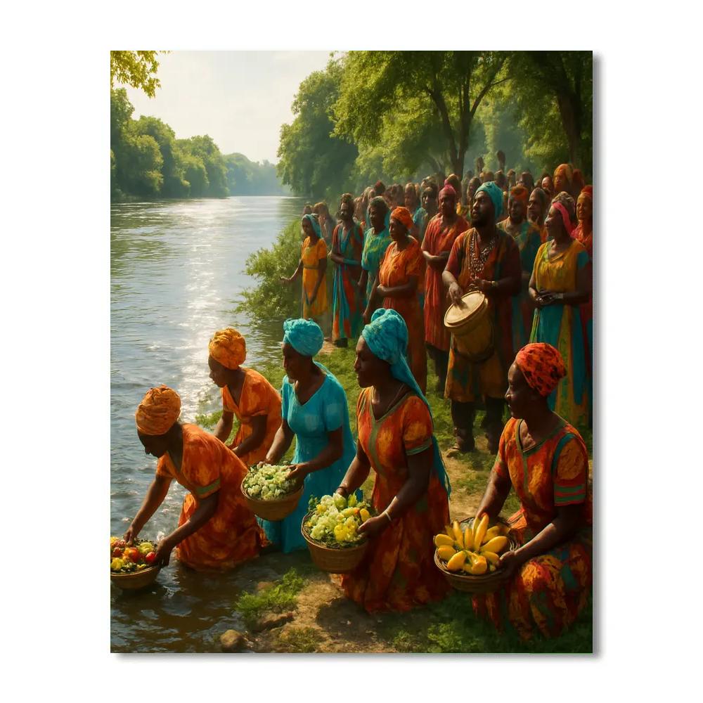 Odunde Festival River Blessing Paint by numbers kits