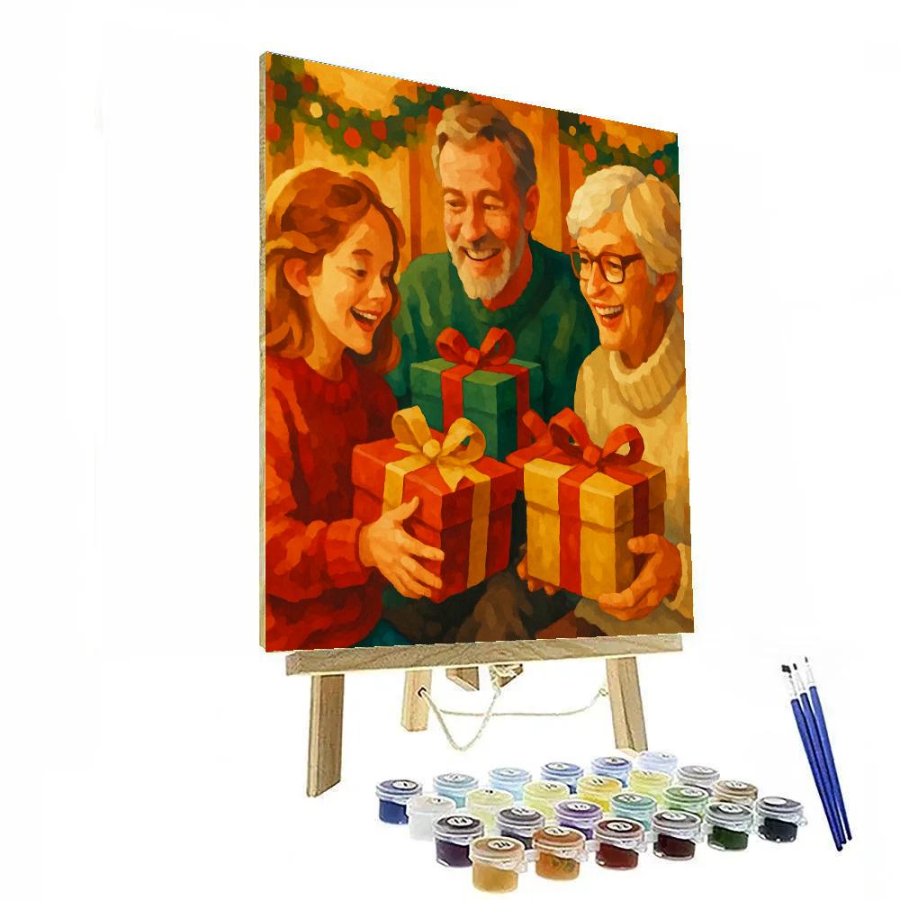 Joyful Gift Exchange Paint by numbers kits
