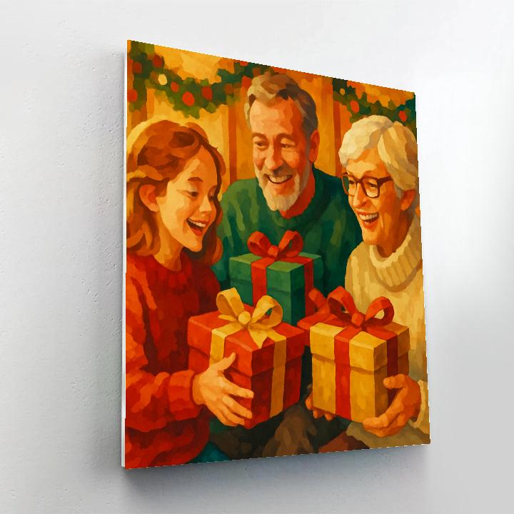 Joyful Gift Exchange Paint by numbers kits
