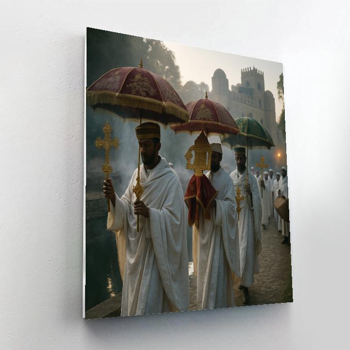 Timkat Procession In Gondar Ethiopia Numbered painting kits
