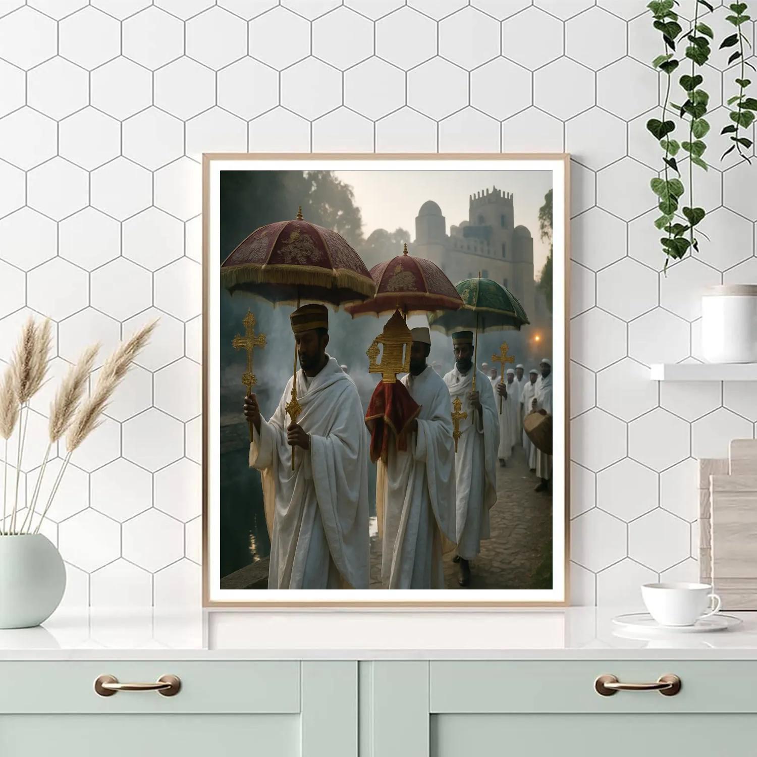 Timkat Procession In Gondar Ethiopia Numbered painting kits